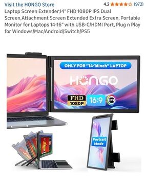 14-16" Laptop Screen Extender NIB